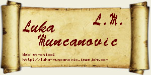Luka Munćanović vizit kartica